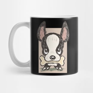 Boston terrier and bone Mug